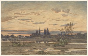 Ansicht von Moulins von Henri-Joseph Harpignies