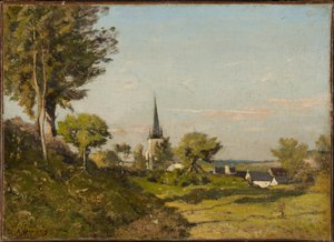 Landschaft mit Kirche von Henri-Joseph Harpignies