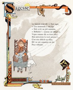 Illustration für "Alphabet der guten Beispiele", ca. 1890 (Gravur) von Henri (1858 1924) Gray