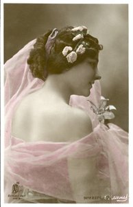 Frau mit rosa Schal von Henri (after) Manuel