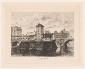 Ansicht der Pont Notre-Dame von Henri Alexandre Saffrey