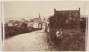 Ansicht einer normannischen Stadt, um 1870 von Henri Bevan