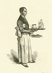 Der Kellner im Kaffeehaus von Henri Bonaventure (after) Monnier