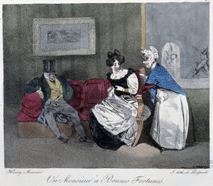 Ein Herr mit guten Chancen - in "Pariser Skizzen" von Henri Monnier, ed. Delpech, Paris