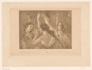 Drei Grazien der Primavera von Henri Charles Guérard (signed by artist)
