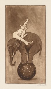 Elefant und Clown