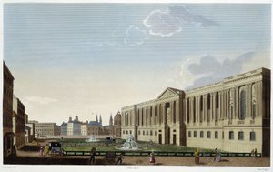 Kolonnade des Louvre, um 1820 - in „Vues de Paris“ von Courvoisier von Henri Courvoisier Voisin