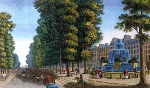 Brunnen, Boulevard Saint-Martin, ca. 1810-1820 (Gravur)
