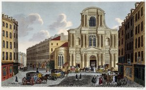 Kirche Saint-Gervais, um 1820 - in „Vues de Paris“ von Courvoisier