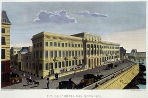 Hôtel des Monnins, um 1820 - in „Vues de Paris“ von Courvoisier 1827 von Henri Courvoisier Voisin