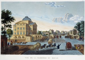 Ansicht der Barrier du Roule - in „View of Paris, circa 1810: Les Barriers de Paris“ von Courvoisier