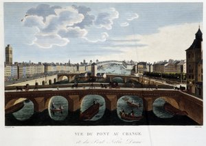 Vue du pont au change - in „Vues de Paris“ von Courvoisier von Henri Courvoisier Voisin