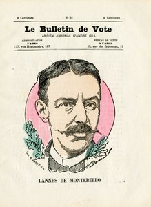 Ballot 2. Serie, Satirisch in Farben: Lannes de Montebello - Illustration von Henri Demare (1846-1888)