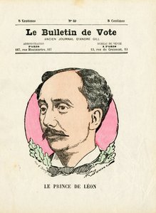 Ballot 2. Serie, Satirisch in Farben: Prinz von Leon - Illustration von Henri Demare