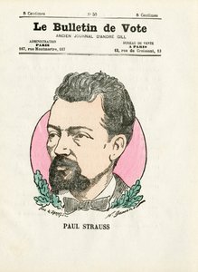 Ballot 2. Serie, Satirisch in Farben: Strauss Paul - Illustration von Henri Demare von Henri Demare