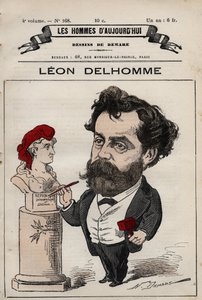 Karikatur von Leon Alexandre Delhomme (1841-1895), französischer Bildhauer, aus 
