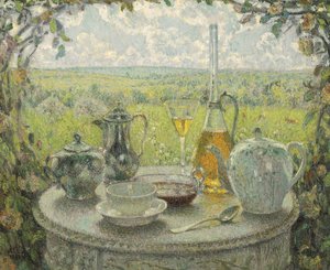 Postimpressionismus: Tisch, Frühling von Henri Eugene Augustin Le Sidaner