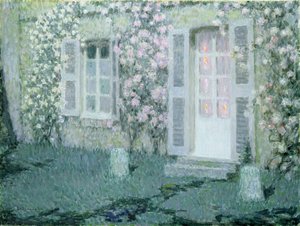 Das Haus mit Rosen, 1936 von Henri Eugene Augustin Le Sidaner