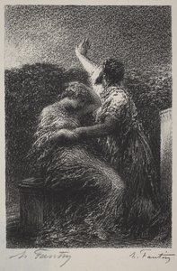 Der Magier Balthasar und Fatime von Henri Fantin-Latour