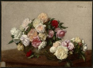 Rosen in einer Schale und Schüssel von Henri Fantin-Latour