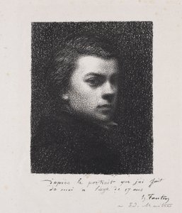 Der Künstler mit 17 Jahren von Henri Fantin-Latour
