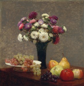 Astern und Früchte auf einem Tisch, 1868