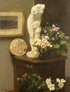 Blumen und verschiedene Objekte