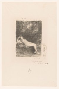 Schlafende Wassernymphe von Ignace Henri Jean Fantin Latour