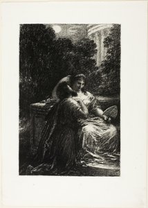 Die Trojaner in Karthago: Akt III, Liebesduett von Ignace Henri Jean Fantin Latour