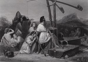 Moses im Land Midian von Henri Frederic (after) Schopin