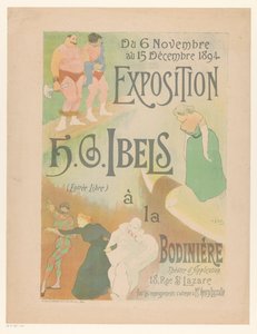 Plakat für die Ausstellung von H.G. Ibels im Theater La Bodinière von Henri Gabriel Ibels