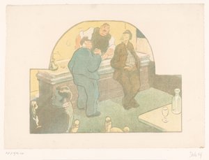Vier Männer in einem Bistro (Vorstellungen des Théâtre Libre)