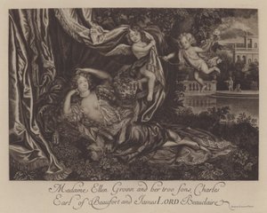 Nell Gwyn und ihre zwei Söhne, Charles, Earl of Burford, und James, Lord Beauclerk