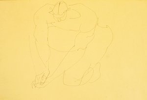 Nackter Mann, kniend II von Henri Gaudier Brzeska