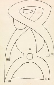Figurenstudie für ein Reliefdesign von Henri Gaudier Brzeska