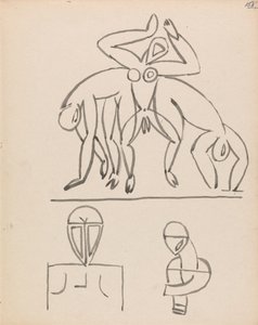 Neun Figurenstudien von Henri Gaudier Brzeska