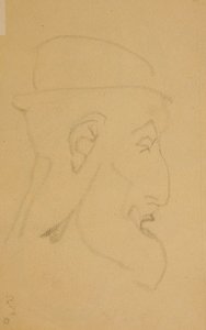 Porträt eines alten Mannes, rechte Profilansicht von Henri Gaudier Brzeska