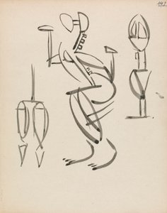 Drei Figurenstudien von Henri Gaudier Brzeska