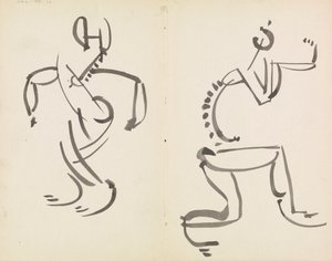 Zwei Figurenstudien von Henri Gaudier Brzeska