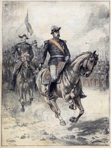 General Felix Gustave (Felix-Gustave) Saussier (1828-1905) im Jahr 1892 nach Chartiers Aquarell.
