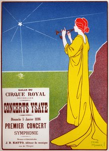 Musik. Ysaye-Konzerte in Brüssel. Plakat von H. Meunier, Belgien von Henri Georges Jean Isidore Meunier
