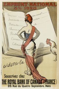 Souscrivez bei der Royal Bank of Canada France, 1920