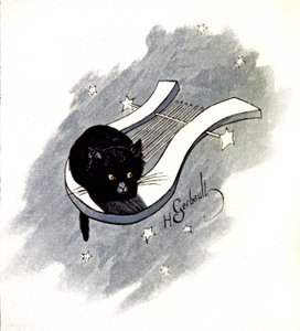Le Chat Noir, Pariser Kabarett, ca. 1900 (Illustration)