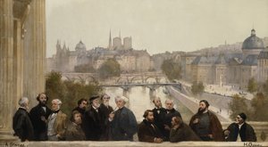 Panorama des Jahrhunderts: Dupré, Rousseau, Isabey, Millet, Couture, Daubigny, Diaz, Corot, Troyon, Fromentin, Barye, Decamp, Courbet, Robert-Fleury von Henri Gervex