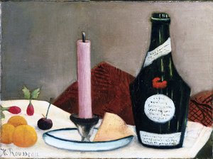 ""Stillleben mit rosa Kerze"" Gemälde von Henri Rousseau, genannt der Zöllner (1844-1910) 1909 The Phillips Collection, Washington, D.C.