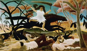 Der Krieg oder der Ritt der Zwietracht. Gemälde von Henri Rousseau, genannt der Zöllner Rousseau von Henri J.F. Rousseau