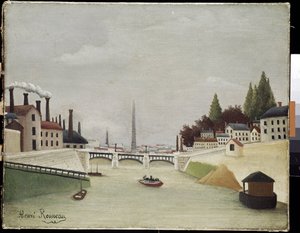 Ansicht der Grenelle-Brücke und des Trocadero in Paris