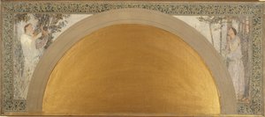 Skizze für den Südeingangssalon des Hôtel de Ville de Paris: Der Lyrismus - Die Harmonie von Henri Jean Guillaume Martin