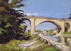 Le Pont Canal a Briare, 1888 von Henri Joseph Harpignies