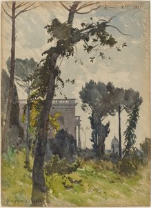 Ansicht der Kuppel von St. Peter, Rom von Henri Joseph Harpignies